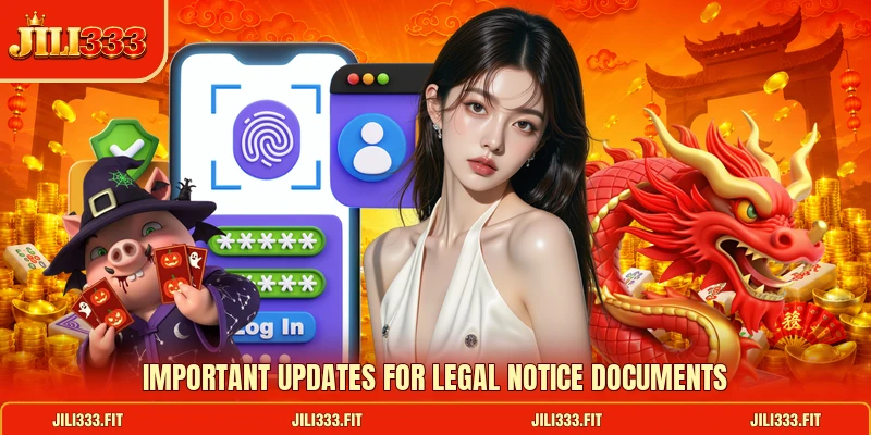 Important updates for legal notice documents Important updates for legal notice documents