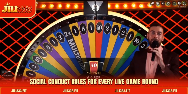 Social conduct rules for every live game round