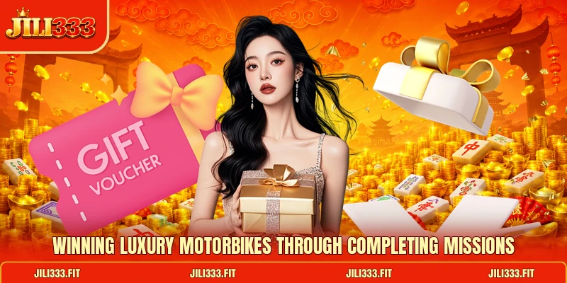 Winning luxury motorbikes through completing missions Winning luxury motorbikes through completing missions